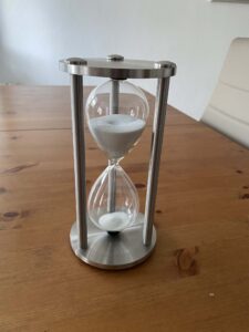 Zeitmesser Metall Edelstahl 45min